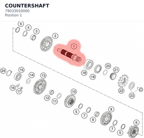 Diagram preview: COUNTERSHAFT (79033010000)