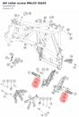 Diagram preview: AH collar screw M8x25 ISA45 (0035080256)