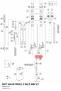 Diagram preview: NUT VALVE M6X0,5 H6,5 WAF17 (48600163)