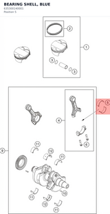 Diagram preview: BEARING SHELL, BLUE (635300140001)