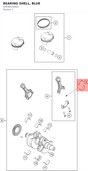 Diagram preview: BEARING SHELL, BLUE (635300140001)