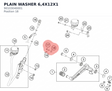 Diagram preview: PLAIN WASHER 6,4X12X1 (90103040001)