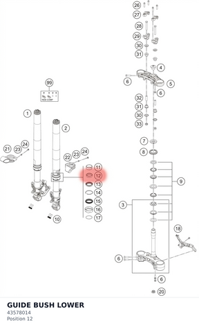 Diagram preview: GUIDE BUSH LOWER (43578014)