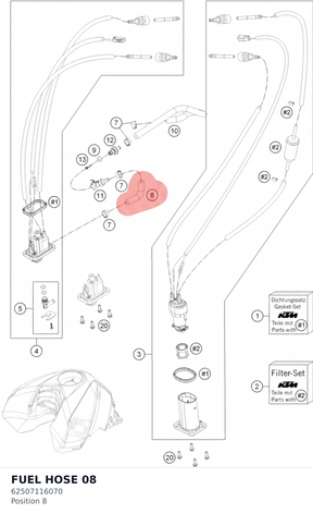 Diagram preview: FUEL HOSE                   08 (62507116070)