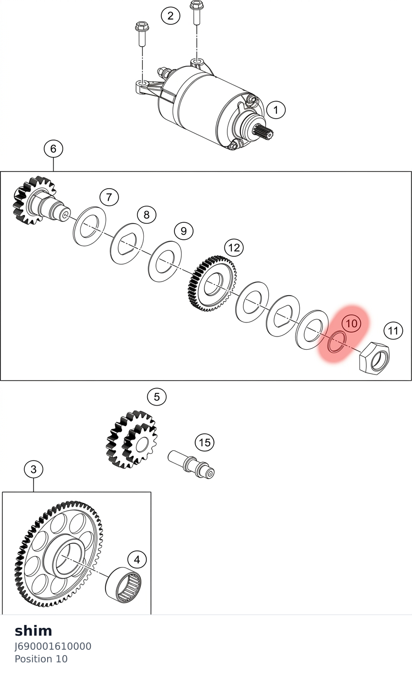 Diagram preview: shim (J690001610000)