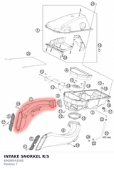 Diagram preview: INTAKE SNORKEL R/S (69006041000)