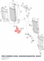 Diagram preview: PRE-FORMED HOSE, ENGINE/RADIATOR, RIGHT (A42035024000)
