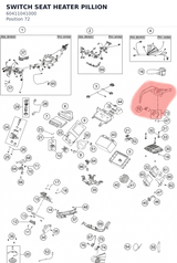 Diagram preview: SWITCH SEAT HEATER PILLION (60411041000)