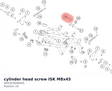 Diagram preview: cylinder head screw ISK M8x45 (A65303008045)