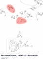 Diagram preview: LED TURN SIGNAL, FRONT LEFT/REAR RIGHT (76014025000)
