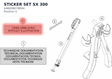 Diagram preview: STICKER SET SX 300 (A46008078004)