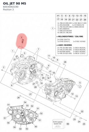 Diagram preview: OIL JET 90 M5 (60030063190)