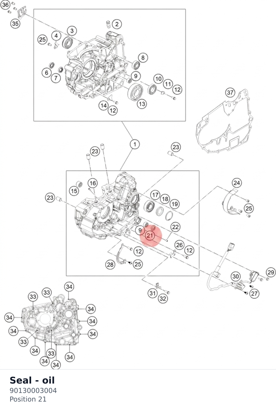 Diagram preview: Seal - oil (90130003004)