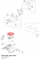 Diagram preview: Fuel tank cap cover (A60707008060)