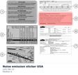Diagram preview: Noise emission sticker USA (LI23-761-13)