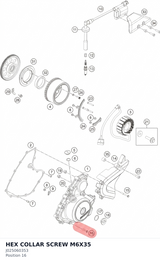 Diagram preview: HEX COLLAR SCREW M6X35 (J025060353)