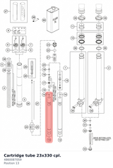 Diagram preview: Cartridge tube 23x330 cpl. (48600870S9)