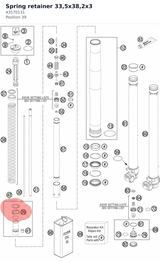 Diagram preview: Spring retainer 33,5x38,2x3 (43570131)