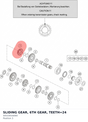 Diagram preview: SLIDING GEAR, 6TH GEAR, TEETH=24 (50533016000)