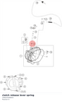 Diagram preview: clutch release lever spring (C90032048003)