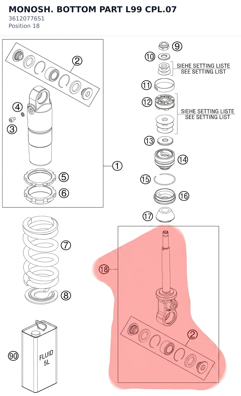 Diagram preview: MONOSH. BOTTOM PART L99 CPL.07 (36120776S1)