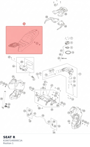 Diagram preview: SEAT R (61907140000C1A)