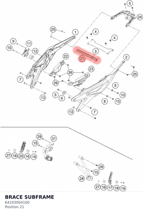 Diagram preview: BRACE SUBFRAME (64103004100)