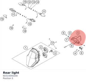 Diagram preview: Rear light (60314040200)