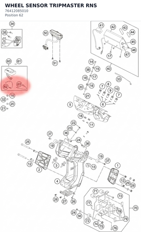 Diagram preview: WHEEL SENSOR TRIPMASTER RNS (76412085010)