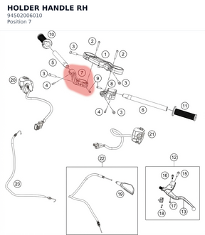 Diagram preview: HOLDER HANDLE RH (94502006010)