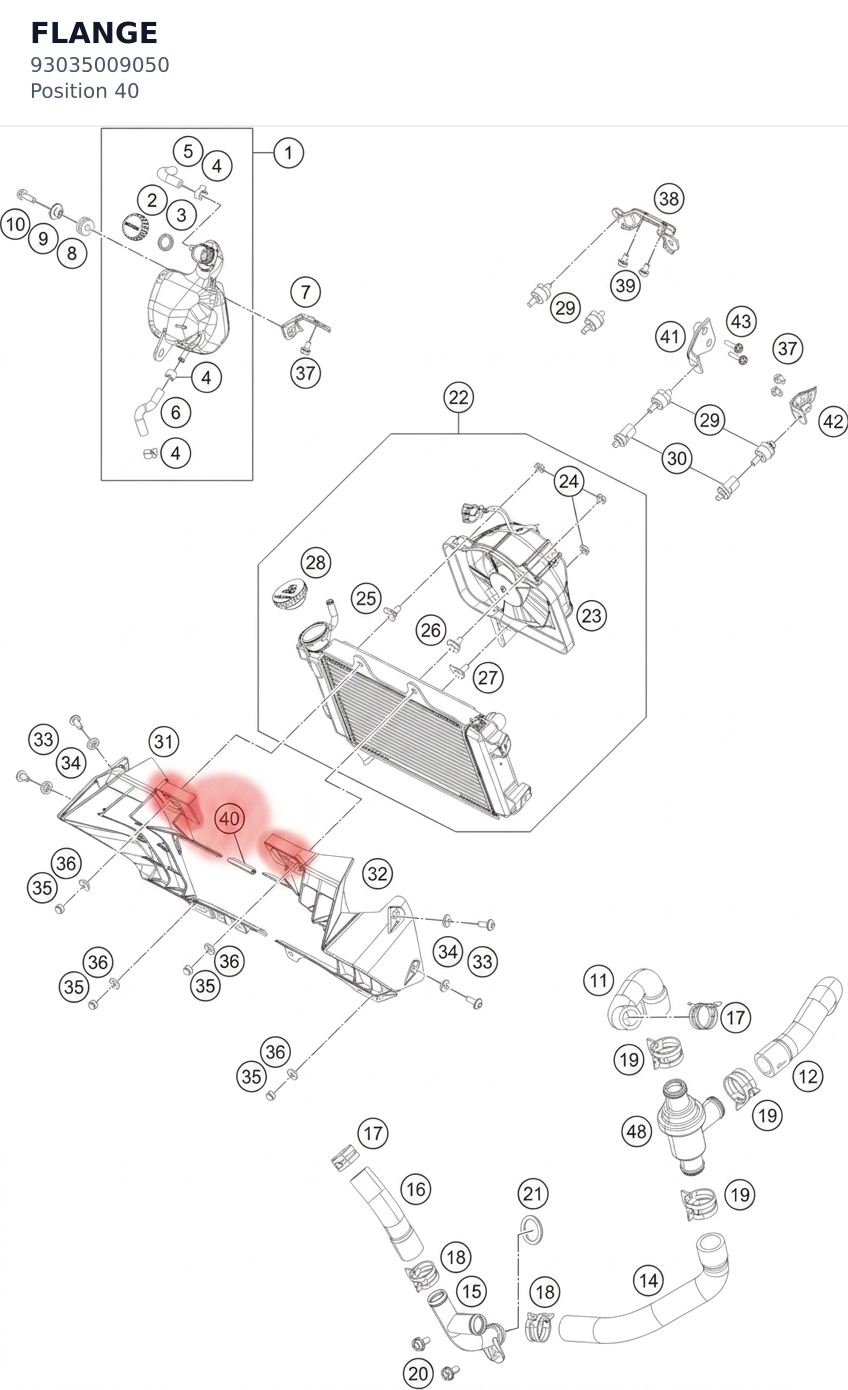 Diagram preview: FLANGE (93035009050)