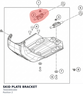 Diagram preview: SKID PLATE BRACKET (76503091000)
