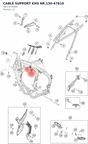 Diagram preview: CABLE SUPPORT KHS NR.150-47610 (58111076000)