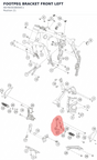 Diagram preview: FOOTPEG BRACKET FRONT LEFT (A67903038000C1)