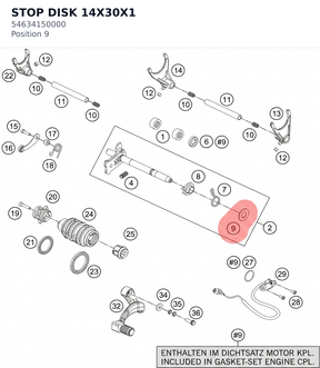 Diagram preview: STOP DISK 14X30X1 (54634150000)