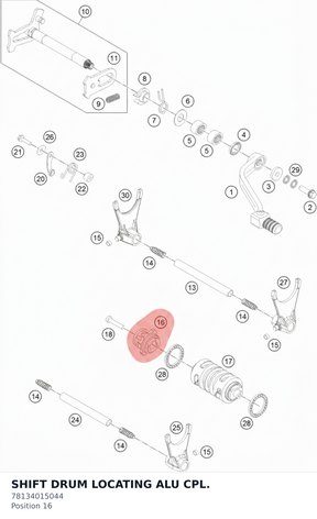Diagram preview: SHIFT DRUM LOCATING ALU CPL. (78134015044)