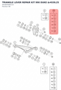 Diagram preview: TRIANGLE LEVER REPAIR KIT 990 DUKE '25 (A63604080110)