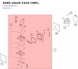 Diagram preview: REED VALVE CASE CMPL. (A44030051044)