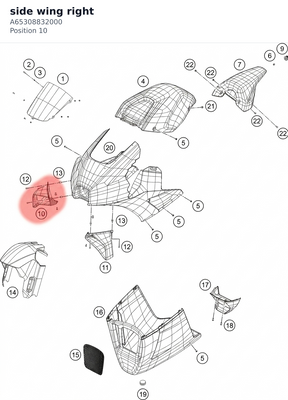Diagram preview: side wing right (A65308832000)