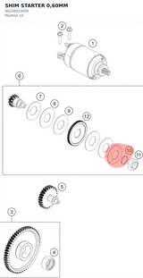 Diagram preview: SHIM STARTER 0,60MM (90240023009)