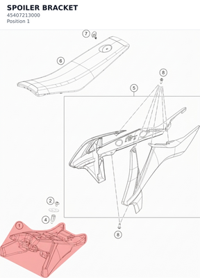 Diagram preview: SPOILER BRACKET (45407213000)