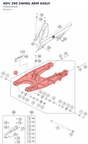 Diagram preview: ADV 390 SWING ARM ASSLY (95804030044)