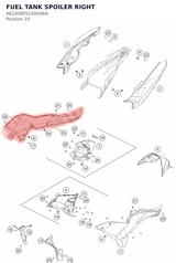 Diagram preview: FUEL TANK SPOILER RIGHT (A61008051000ABA)