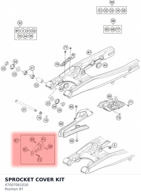 Diagram preview: SPROCKET COVER KIT (47007061010)