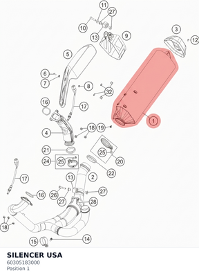 Diagram preview: SILENCER USA (60305183000)