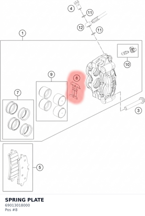 Diagram preview: SPRING PLATE (69013018000)