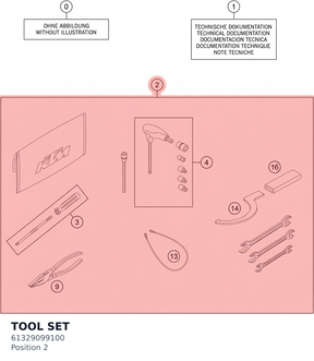 Diagram preview: TOOL SET (61329099100)