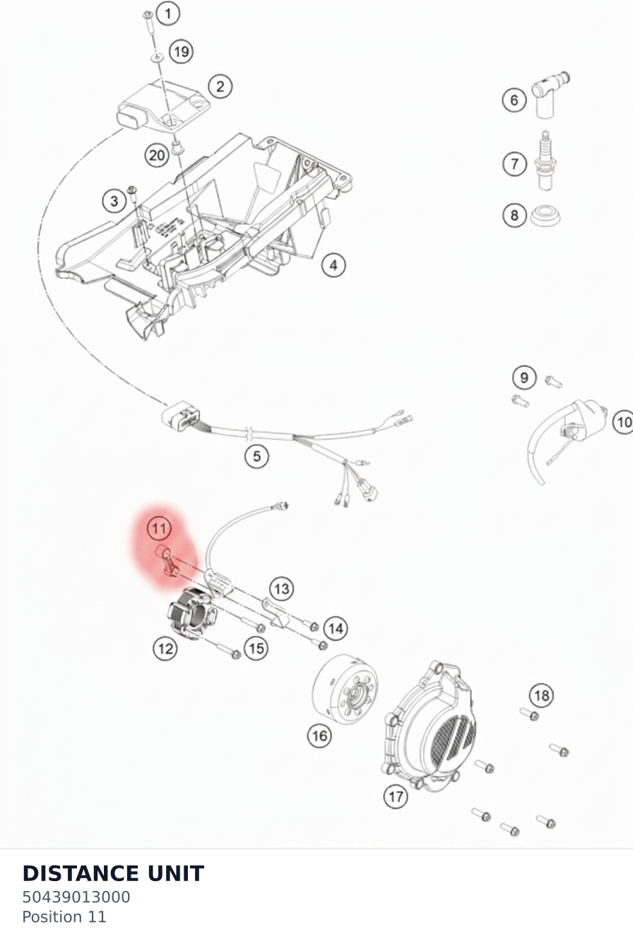 Diagram preview: DISTANCE UNIT (50439013000)