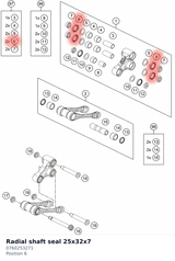 Diagram preview: Radial shaft seal 25x32x7 (0760253271)