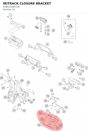 Diagram preview: IRITRACK CLOSURE BRACKET (A58012084130)